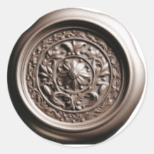 Impressão Profunda do Faux Wax Seal Dourada