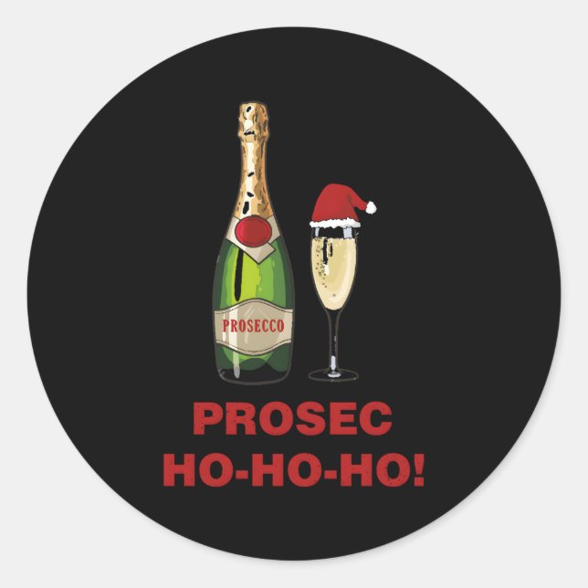 Adesivo Impressão Prosec-Ho Ho Ho Prosecco (Frente)