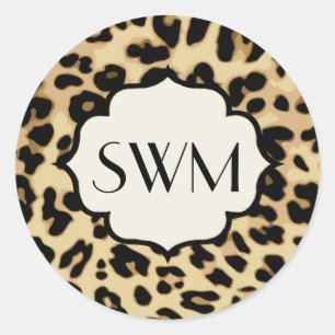 Adesivo Impressão Sassy Leopard Monograma