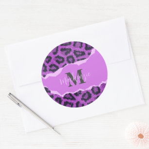 Adesivo Impressão Violet Leopard