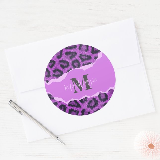 Adesivo Impressão Violet Leopard (Envelope)