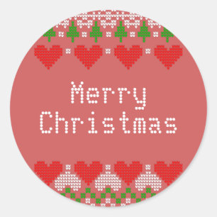 Adesivo Impressão X-Mas de Fios bonito, vermelho