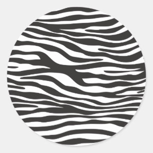 Adesivo Impressão Zebra, Banhas Zebra, Preto E Branco