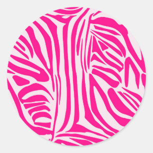 Adesivo Impressão zebra rosa