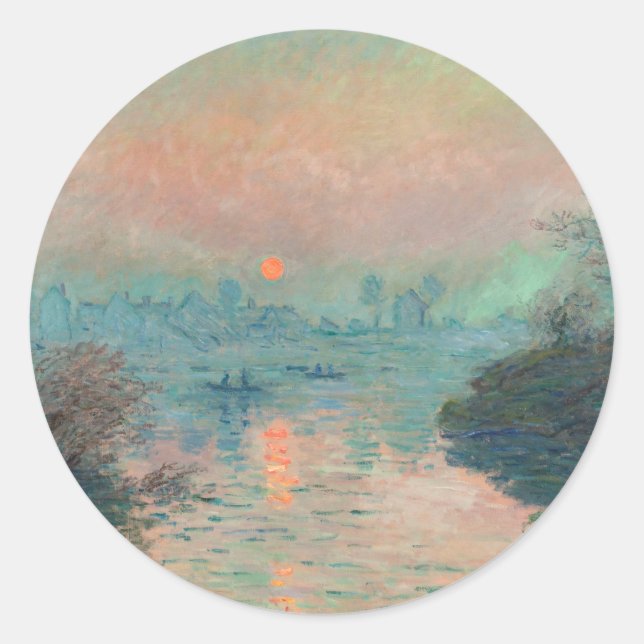Adesivo Impressionismo das Belas Artes do Monet Sunset (Frente)