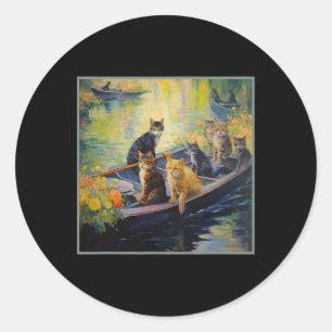 Adesivo Impressionista Francês Barco Engraçado