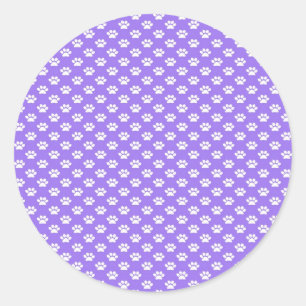 Adesivo Impressões da pata no roxo