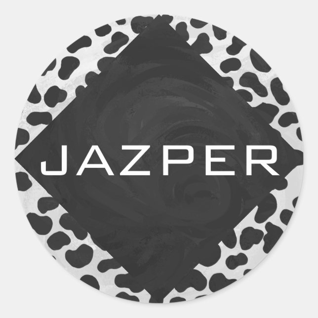 Adesivo Impressões Dalmacianos, preto e branco (Frente)