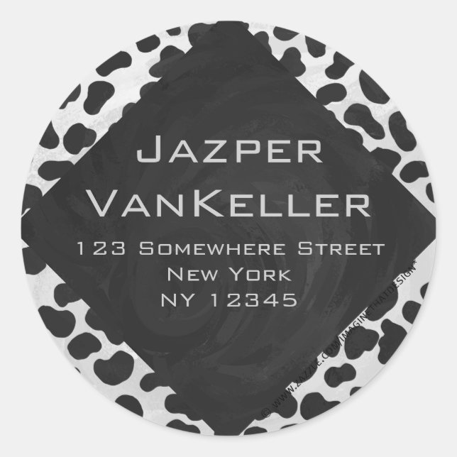 Adesivo Impressões Dalmacianos, preto e branco (Frente)