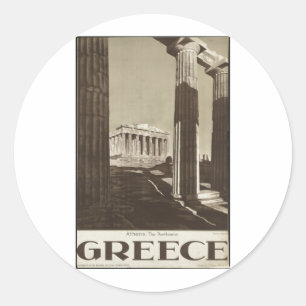 Adesivo Impressões retros do anúncio do poster das viage