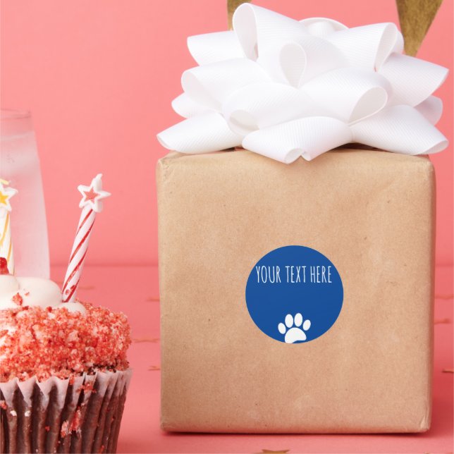 Adesivo Imprimir Texto Personalizado da Pata de Cachorro A (Festa)