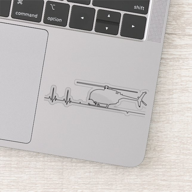 Adesivo Impulso cardíaco de pulsação do Helicóptero de Peq (Detalhe)