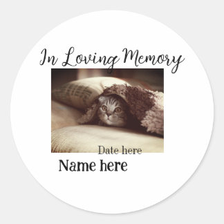 Adesivo In loving memory memorial keepsake add pet name