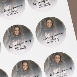 Adesivo In loving memory photo button