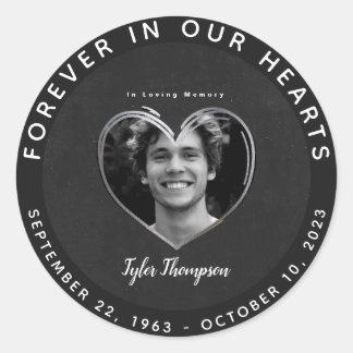 Adesivo In Loving Memory Photo Classic Round Sticker