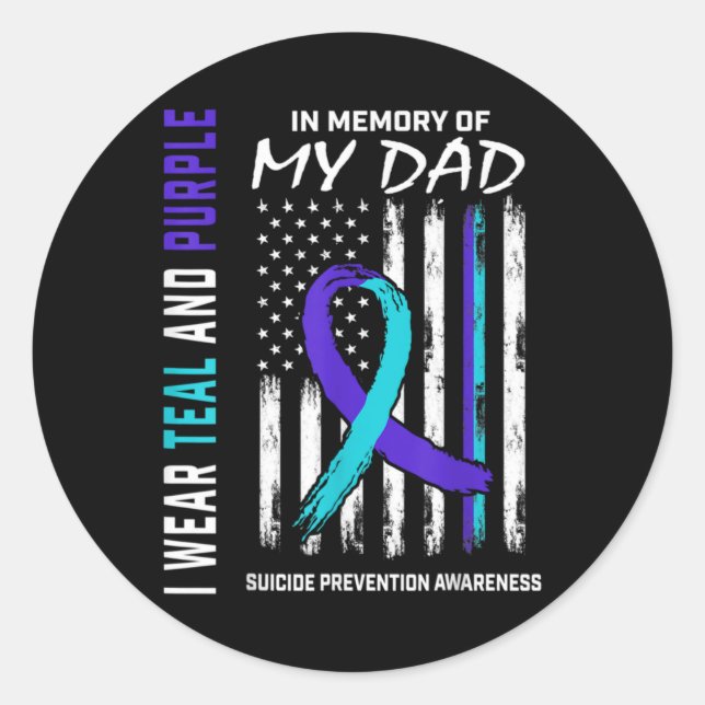 Adesivo In Memory Of Dad Suicide Prevention Awareness Amer (Frente)