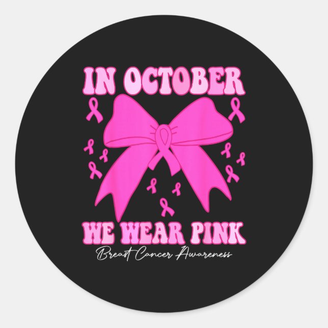Adesivo In October We Wear Nk Breast Cancer Awareness Coqu (Frente)