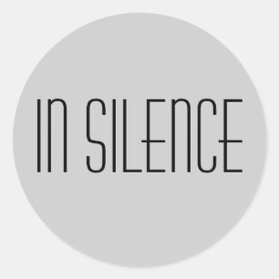 Adesivo In Silence Sticker — Cinza moderna