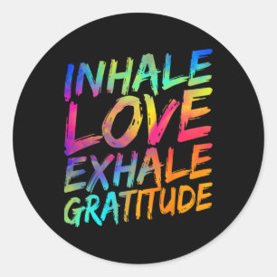 Adesivo Inalar Amor Exalar Gratidão Yoga Meditação Espirit