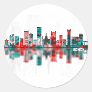Adesivo Incheon South Korea Skyline