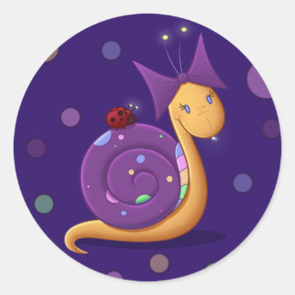 Adesivo Inclinar o Caracol com Polkadots
