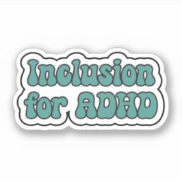 Adesivo Inclusão para Neurodivergência do Teal ADHD