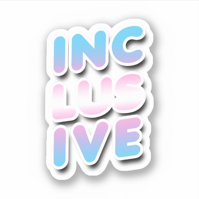 Adesivo Inclusivo - Arco-íris Trans (Frente)