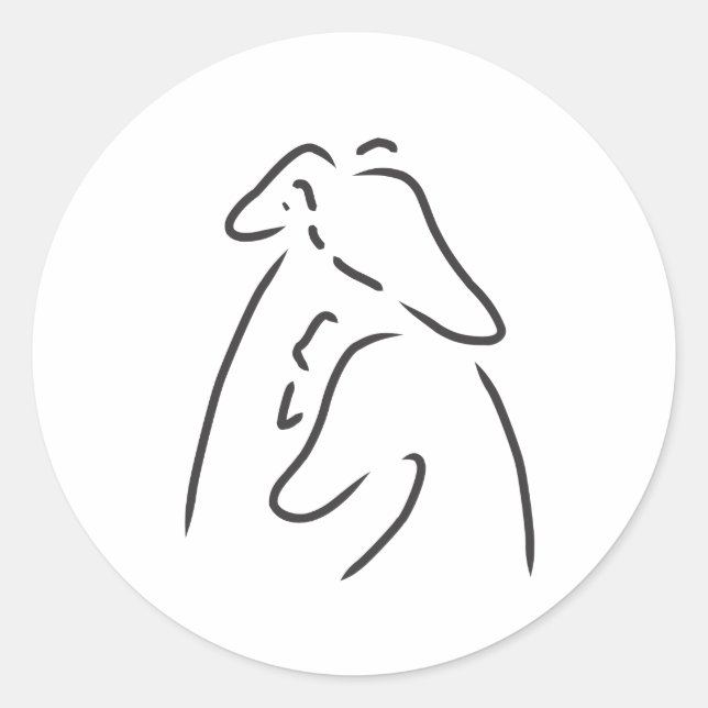 Adesivo Incomodando os ganchos dos Greyhounds (Frente)