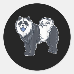 Adesivo Incrível Chow Chow Dog E Panda Bear, Cão E Panda
