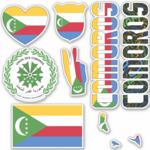Adesivo Incrível Comores Forme Símbolos Nacionais