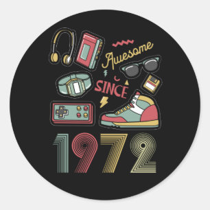 Adesivo Incrível desde 1972, Retro 50º aniversário