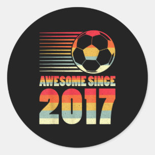 Adesivo Incrível Desde 2017 Presentes de Futebol Vintage p