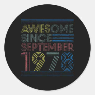 Adesivo Incrível Desde Setembro De 1978 Presentes De Anive