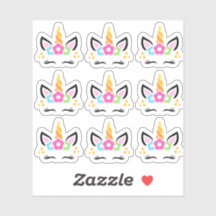 Incrível E Bonito Autocolantes De Unicórnio