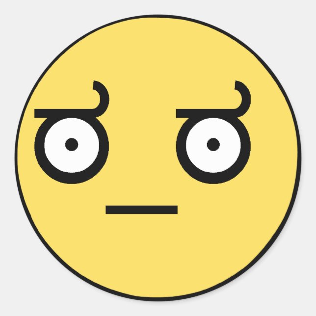 Adesivo Incrível face de desaprovação (Frente)