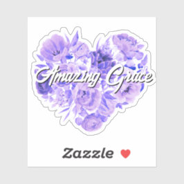 Adesivo Incrível Grace Purple Floral Heart