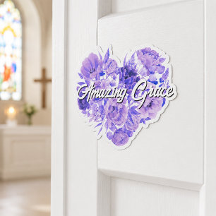 Adesivo Incrível Grace Purple Floral Heart