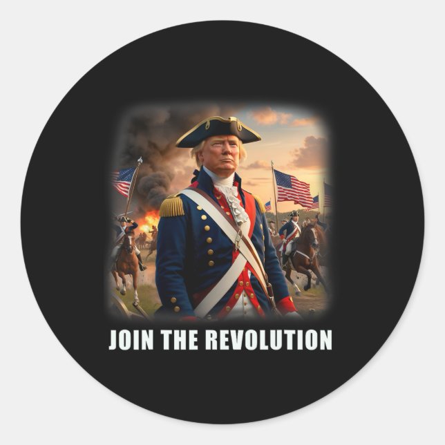 Adesivo Incrível Revolução Patriótica Trump 2024 President (Frente)