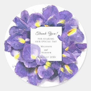 Adesivo Incrível Roxo Irmãos Aquarela Floral Obrigado