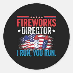 Adesivo Independência Dia Fireworks Diretor I Run You Run