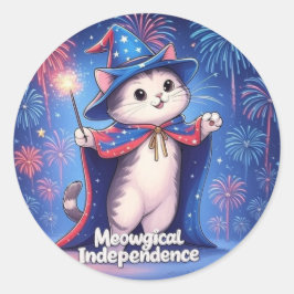 Adesivo Independência Medíocre - Gato Feiticeiro Patriótic