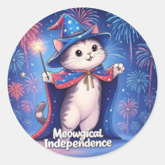 Adesivo Independência Medíocre - Gato Feiticeiro Patriótic