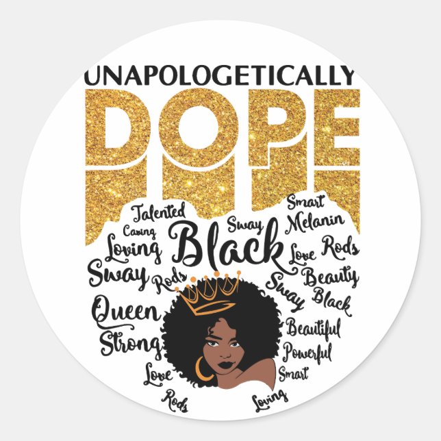 Adesivo Indesculpável Dope Afro Women (Frente)