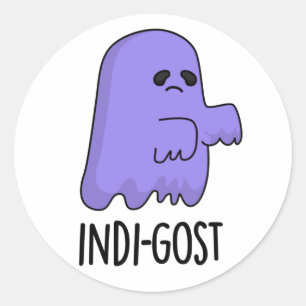 Adesivo Indi-gost Cute Halloween Indigo Ghost Pun