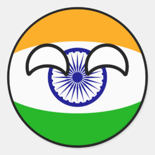 Adesivo India Geeky de tensão engraçado Countryball