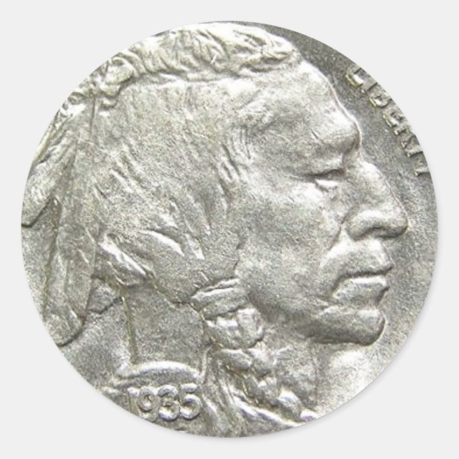 ADESIVO INDIAN HEAD NICKEL (Frente)