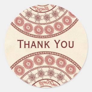 Adesivo Indian Henna Mehndi Wedding Oval Sticker