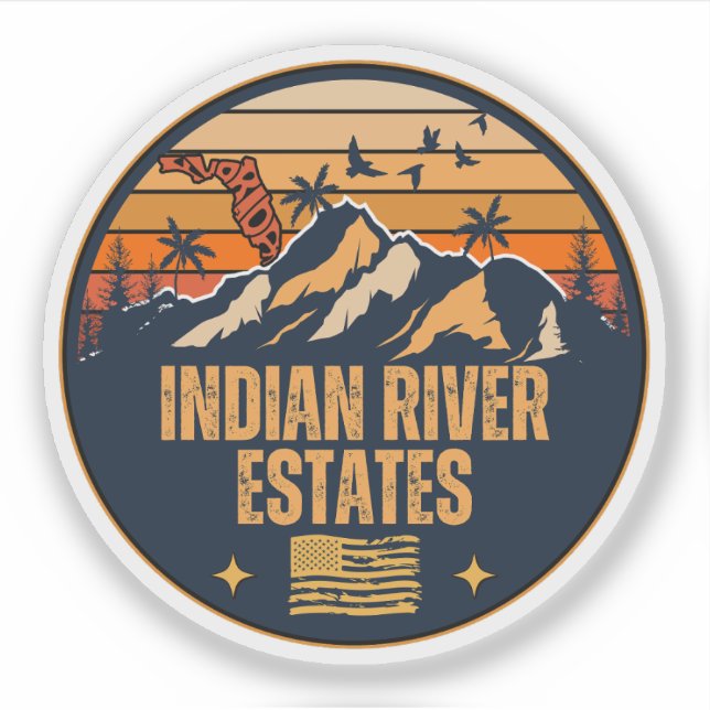 Adesivo Indian River Estates, Flórida  (Frente)