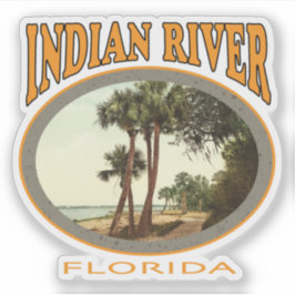 Adesivo Indian River Florida com imagem vintage