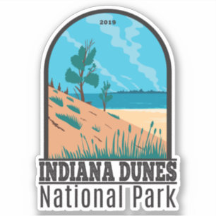 Adesivo Indiana Dunes National Park Vintage